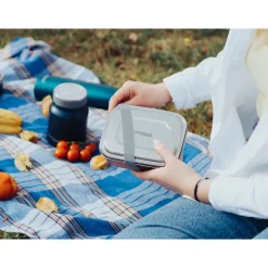 Campingservies & Bestek < Thermos ® TC Sandwich Box 0.8L Brooddoos - groenblauwe mat