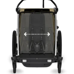 Kinderkarren < Thule Chariot Cross 2 Double - Fietskar voor Kinderen - dark slate