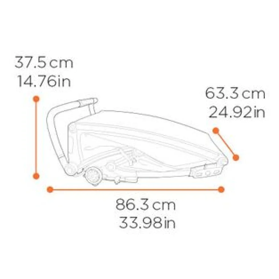 Thule Chariot Cross 2 Single - Fietskar voor Kinderen - dark slate
