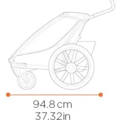 Thule Chariot Sport 2 Single - Fietskar voor Kinderen - zwart