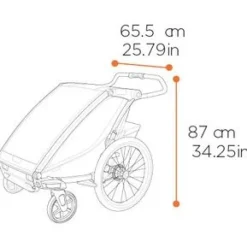Thule Chariot Sport 2 Single - Fietskar voor Kinderen - natural gold