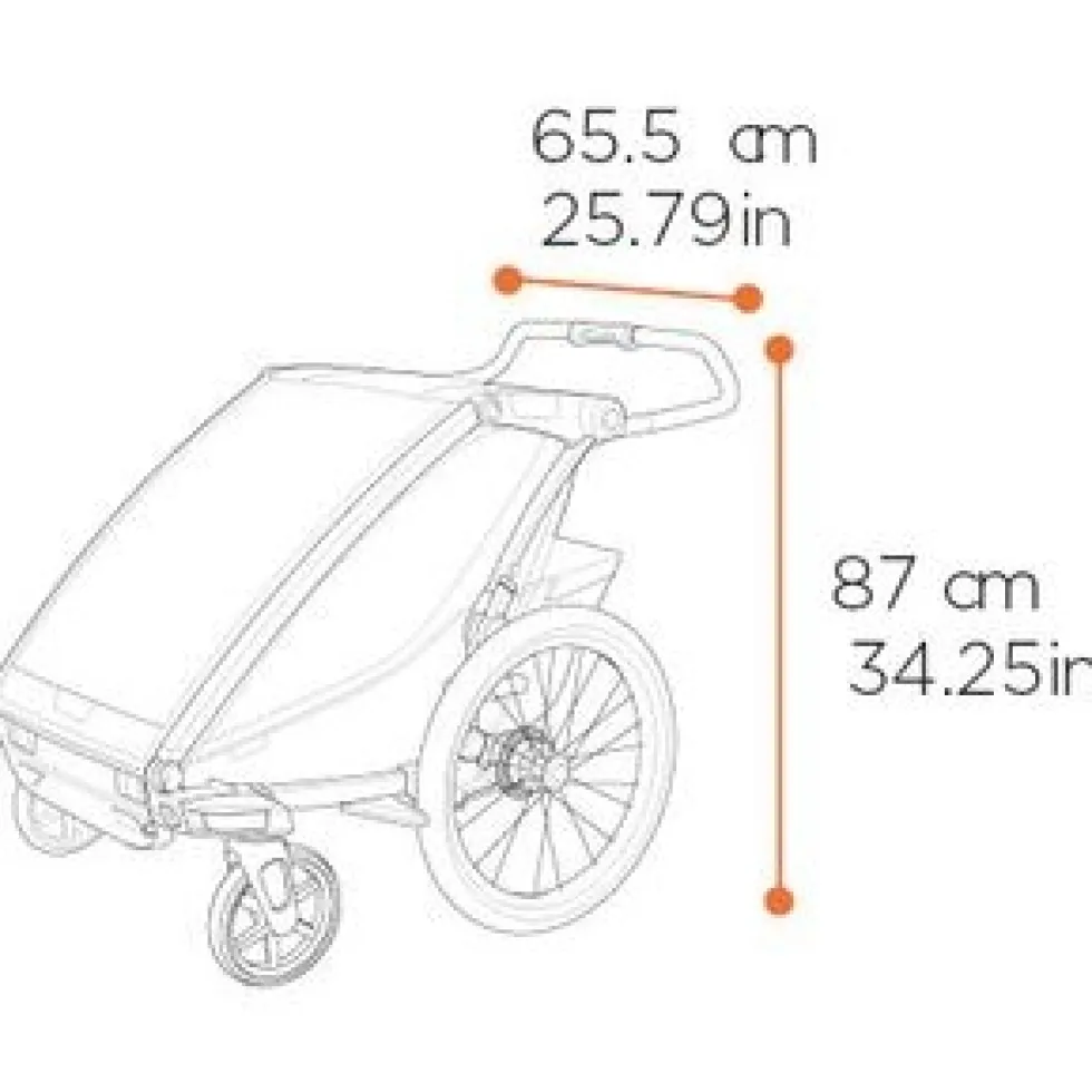 Thule Chariot Sport 2 Single - Fietskar voor Kinderen - natural gold