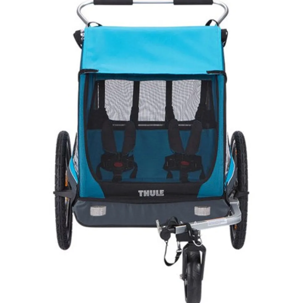 Thule Coaster XT Fietskar voor 1-2 Kinderen - Fiets + Buggy-Set - blauw