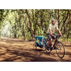 Thule Coaster XT Fietskar voor 1-2 Kinderen - Fiets + Buggy-Set - blauw