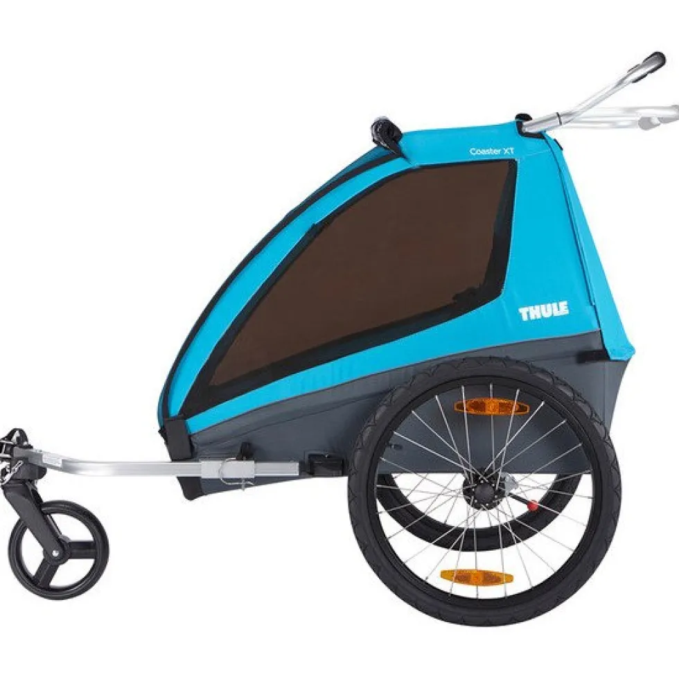 Thule Coaster XT Fietskar voor 1-2 Kinderen - Fiets + Buggy-Set - blauw