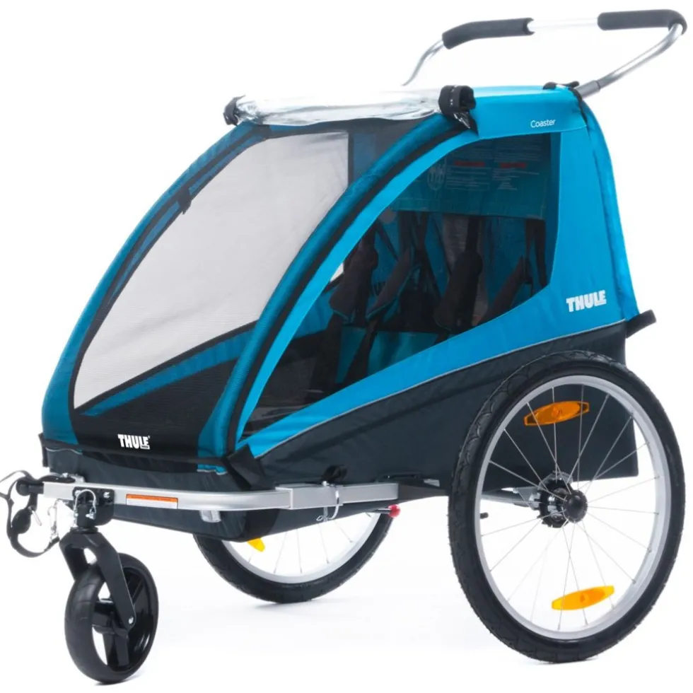 Thule Coaster XT Fietskar voor 1-2 Kinderen - Fiets + Buggy-Set - blauw