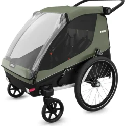 Kinderkarren < Thule Courier 3 in 1 - Fietskar voor Kinderen - Vintage Green