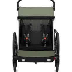 Kinderkarren < Thule Courier 3 in 1 - Fietskar voor Kinderen - Vintage Green