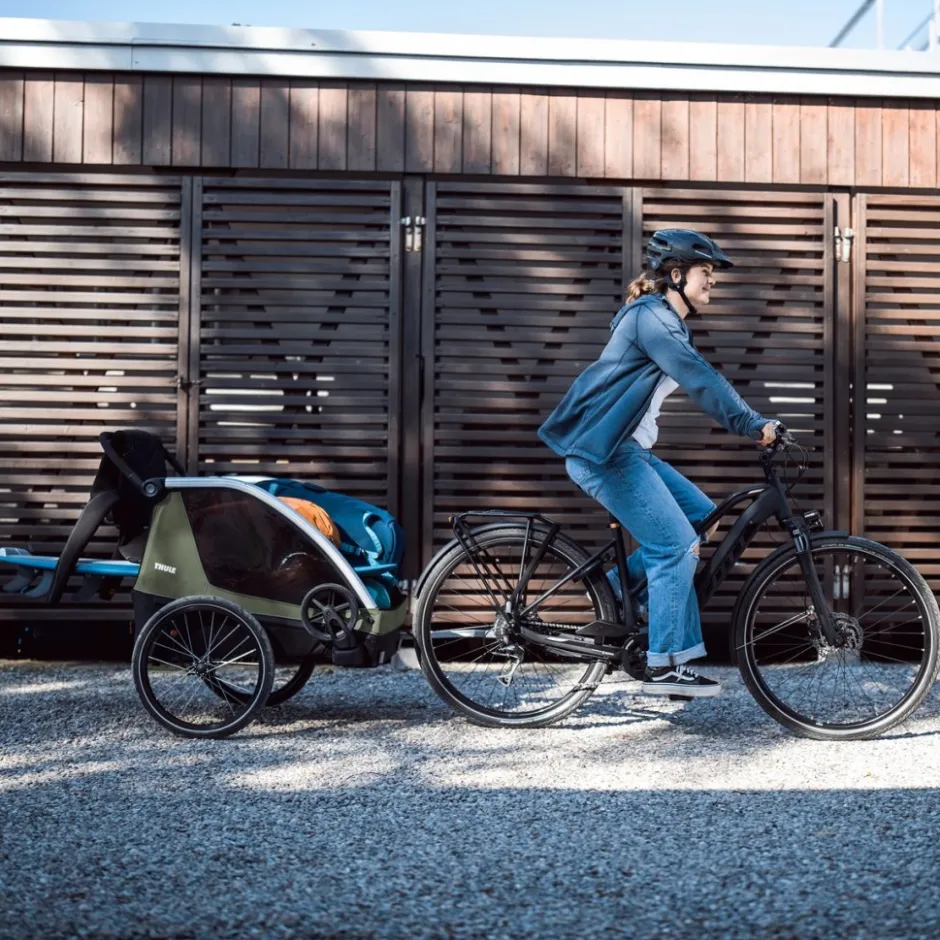 Kinderkarren < Thule Courier 3 in 1 - Fietskar voor Kinderen - Vintage Green