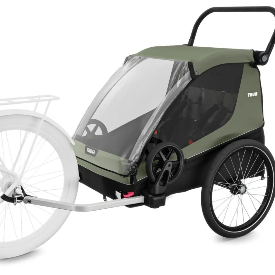 Kinderkarren < Thule Courier 3 in 1 - Fietskar voor Kinderen - Vintage Green