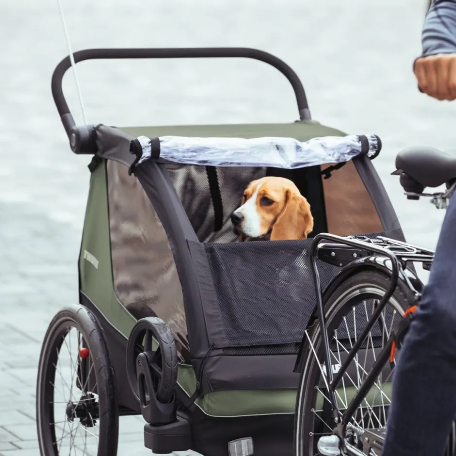 Kinderkarren < Thule Courier 3 in 1 - Fietskar voor Kinderen - Vintage Green
