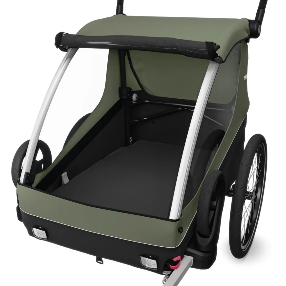 Kinderkarren < Thule Courier 3 in 1 - Fietskar voor Kinderen - Vintage Green