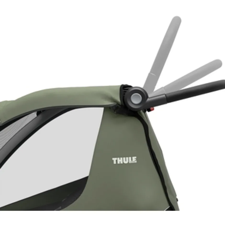 Kinderkarren < Thule Courier 3 in 1 - Fietskar voor Kinderen - Vintage Green