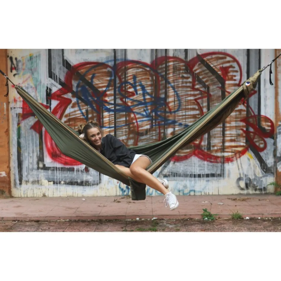 Tenten, Tarps & Hangmatten < Ticket To The Moon Travel King Size Hangmat - Army Green / Brown