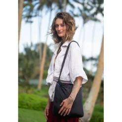 Ticket To The Moon Eco Bag - Tas - Small 10L - Black / Black