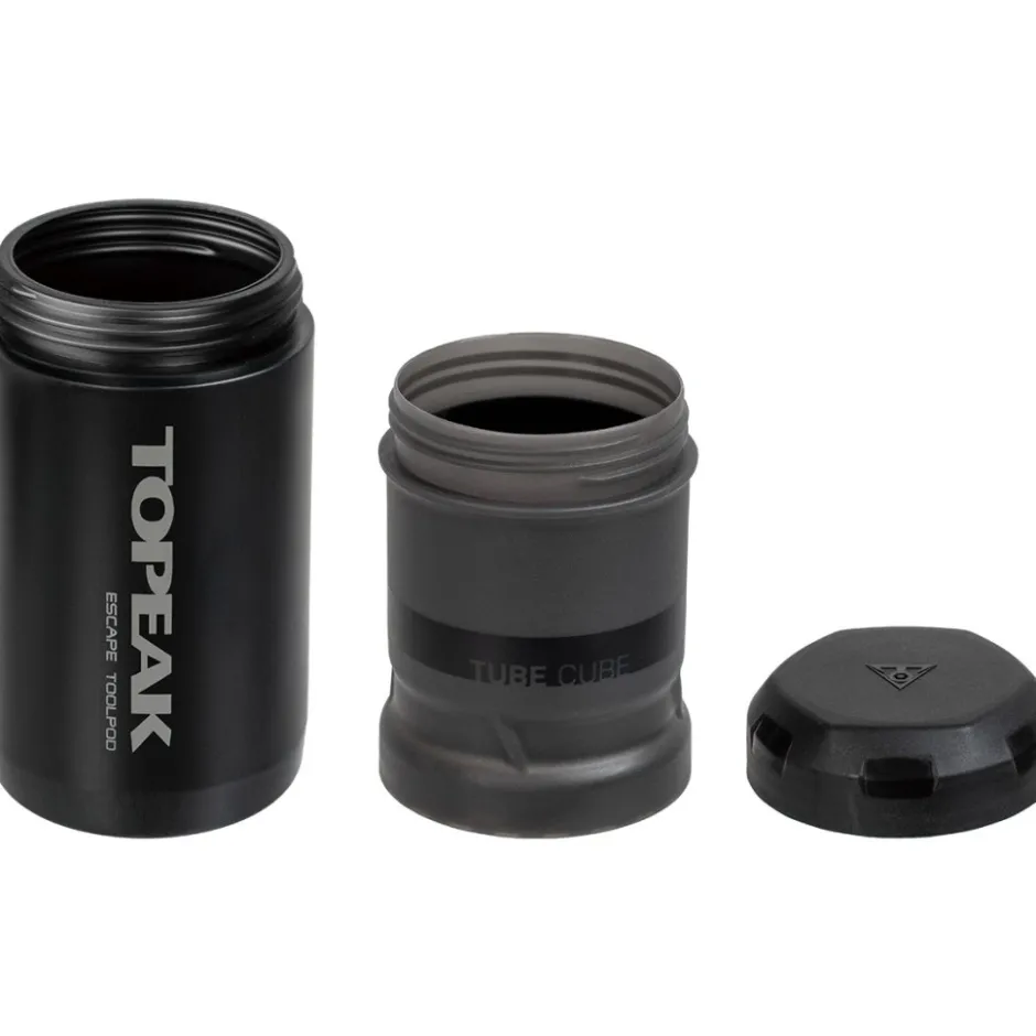Gereedschapstassen < Topeak Escape Pod+ met Tube Cube Gereedschapsfles - 750 cm³