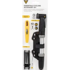 Topeak Essentials Cycling Accessory Kit with Mini Dual Pump, Shuttle Lever 1.1 & X-Tool+