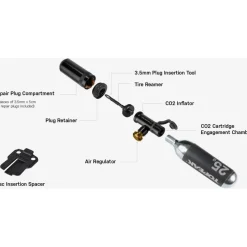 Topeak Tubi Master X with 25g CO₂ Cartridge Tubeless Tire Repair Set