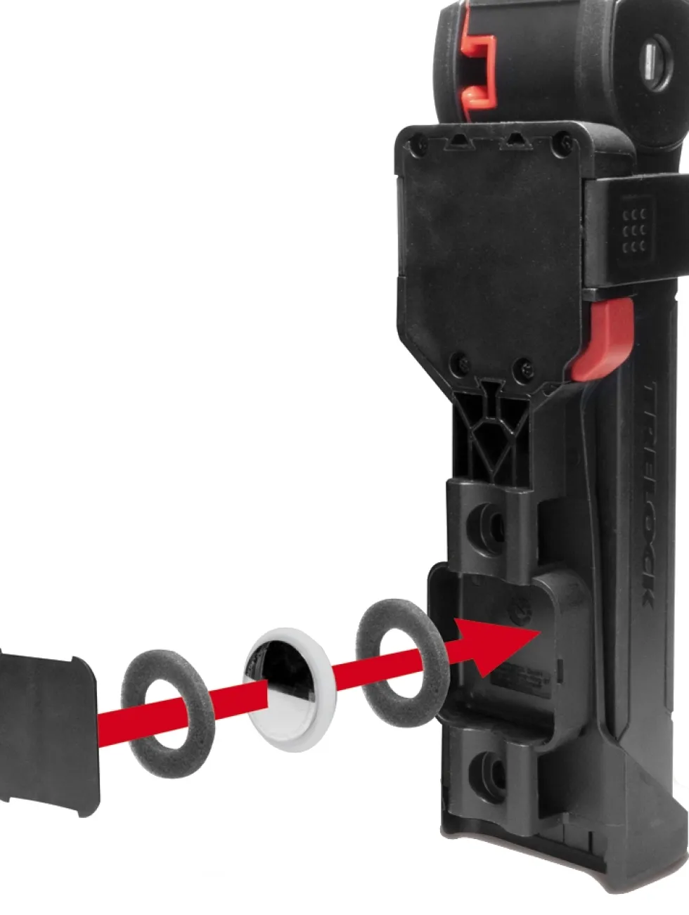 Trelock FS 580 Toro X-Press 90cm Vouwbare Slot met Traceertagvak - zwart