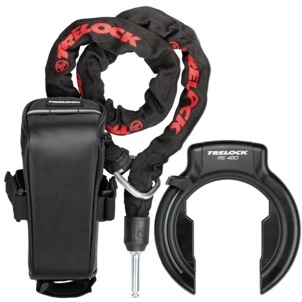 Trelock RS 480 AZ Protect-O-Connect Frameslot/ZR 355 Insteekketting/Zadeltas Set