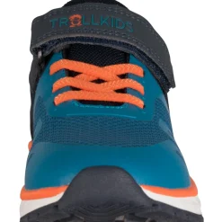 Trollkids Alesund Sneakers Kinderen - Atlantic Blue/Dark Navy/Glow Orange