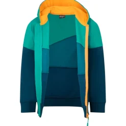 Trollkids Alesund Sweatjas Kinderen - Madeira Blue/Lagoon Green/Sea Green
