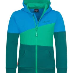 Trollkids Alesund Sweatjas Kinderen - Jungle Green/Dynamic Blue