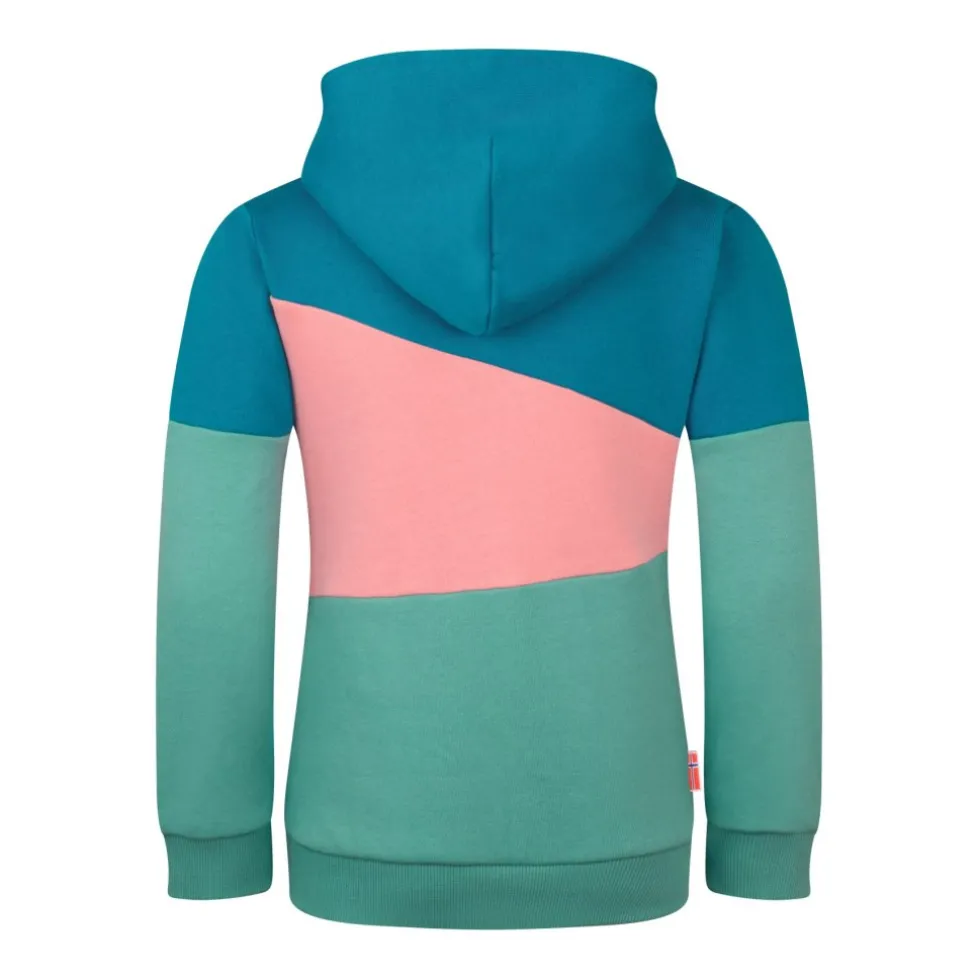 Trollkids Alesund Sweatjas Kinderen - Aqua Haze/Harbor Blue/Peony Rose