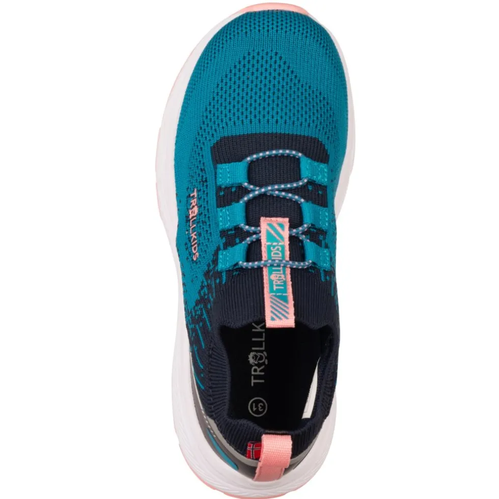 Trollkids Balestrand Sneaker Kinderen - Harbor Blue/Madeira Blue/Peony Rose