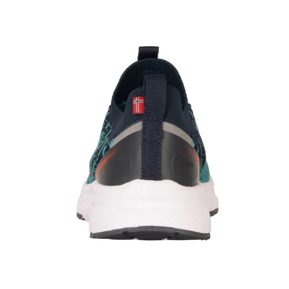 Schoenen < Trollkids Balestrand Sneaker Kinderen - Dusty Turquoise/Dark Navy/Glow Orange