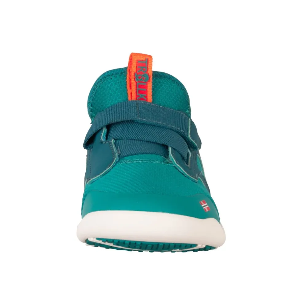 Trollkids Bergen Hiker Barefoot Schoenen Kinderen - Sea Green/Lagoon Green/Sahara Sunset
