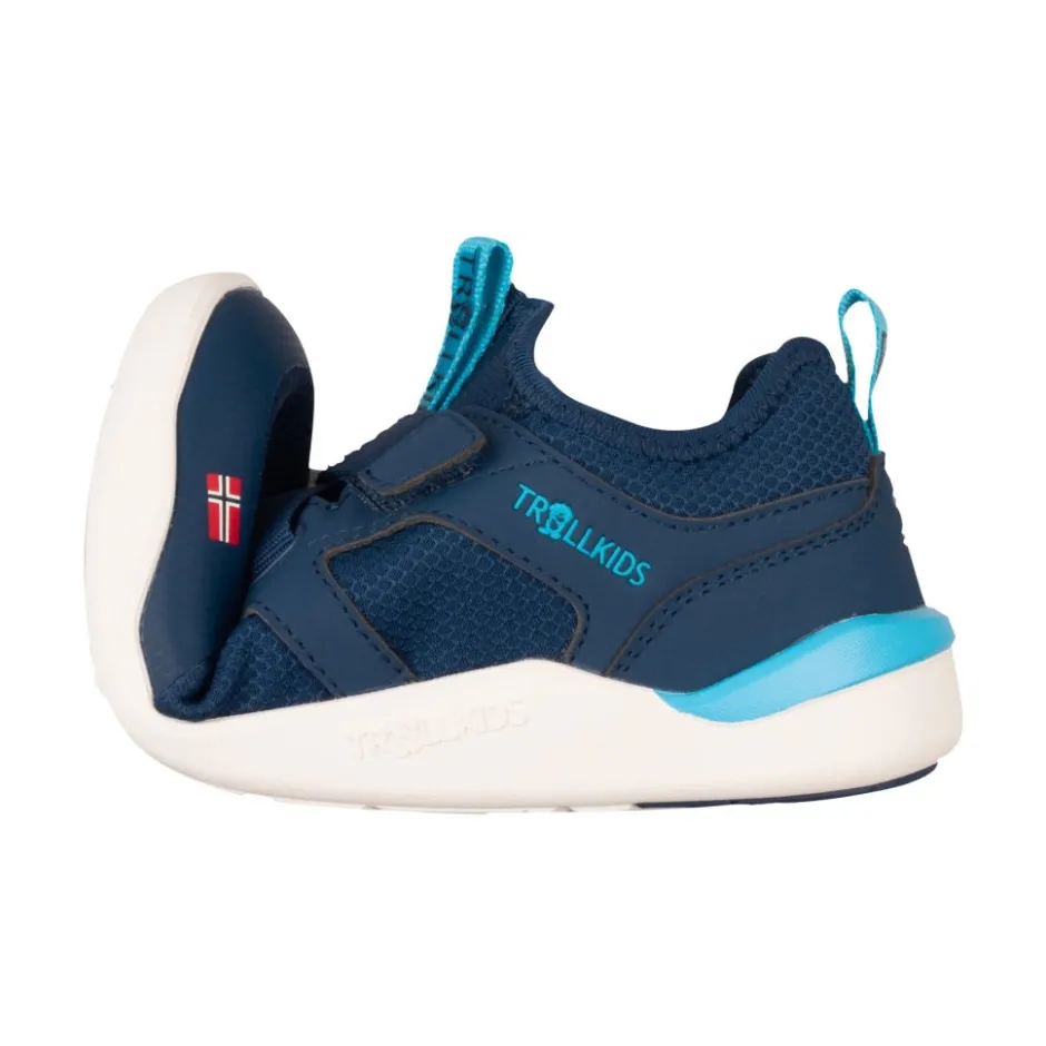 Wandelschoenen|Barefoot Schoenen < Trollkids Bergen Hiker Barefoot Schoenen Kinderen - Dark Indigo/Pool Blue