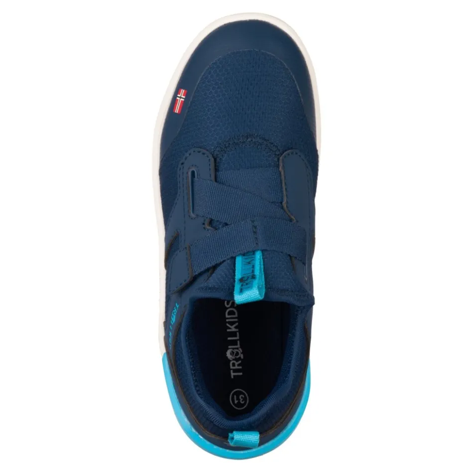 Wandelschoenen|Barefoot Schoenen < Trollkids Bergen Hiker Barefoot Schoenen Kinderen - Dark Indigo/Pool Blue