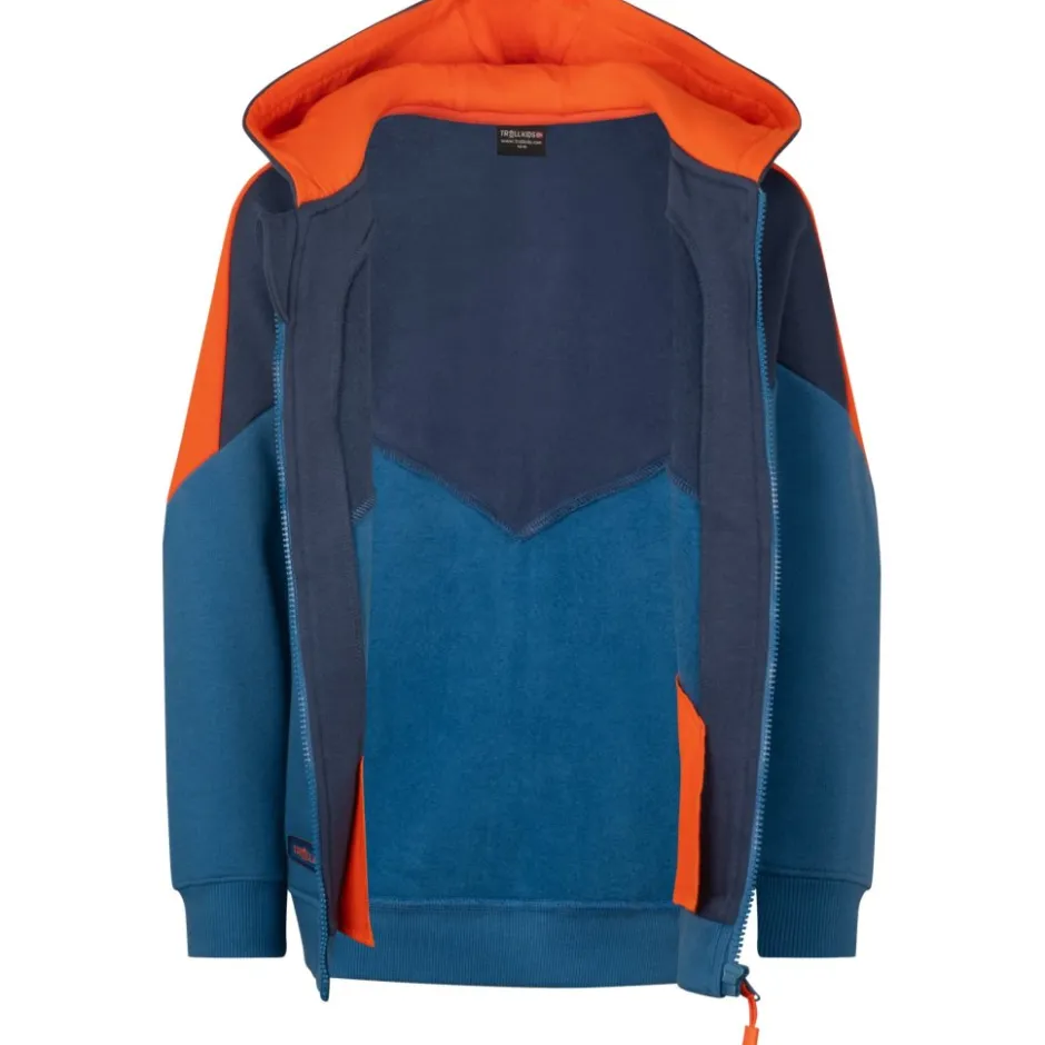 Jacks < Trollkids Flekkefjord Jas Kinderen - Nordic Blue/Mystic Blue/Flame Orange