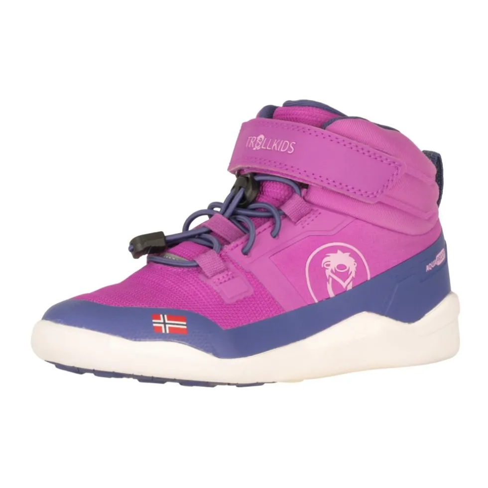 Trollkids Hovden Winter Barefoot Schoenen Kinderen - Mallow Pink/Violet Blue/Wild Rose