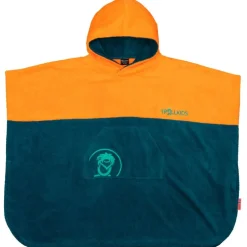 Trollkids Kvalvika Surf Badponcho kinderen - Sahara Sunset/ Lagoon Green
