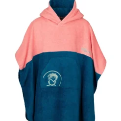 Trollkids Kvalvika Surf Badponcho kinderen - Peony Rose/ Harbor Blue