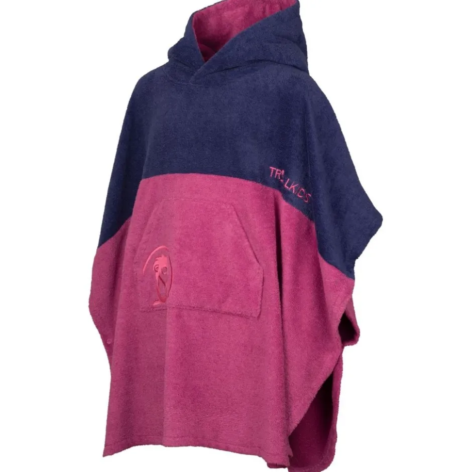 Accessoires|Zwemhulpmiddelen < Trollkids Kvalvika Surf Badponcho kinderen - Mallow Pink/ Violet Blue
