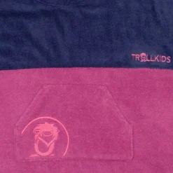 Accessoires|Zwemhulpmiddelen < Trollkids Kvalvika Surf Badponcho kinderen - Mallow Pink/ Violet Blue