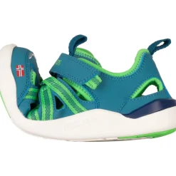 Trollkids Saltfjord Barefoot Sandalen Kinderen - Dark Marine/Fresh Green/Mystic Blue