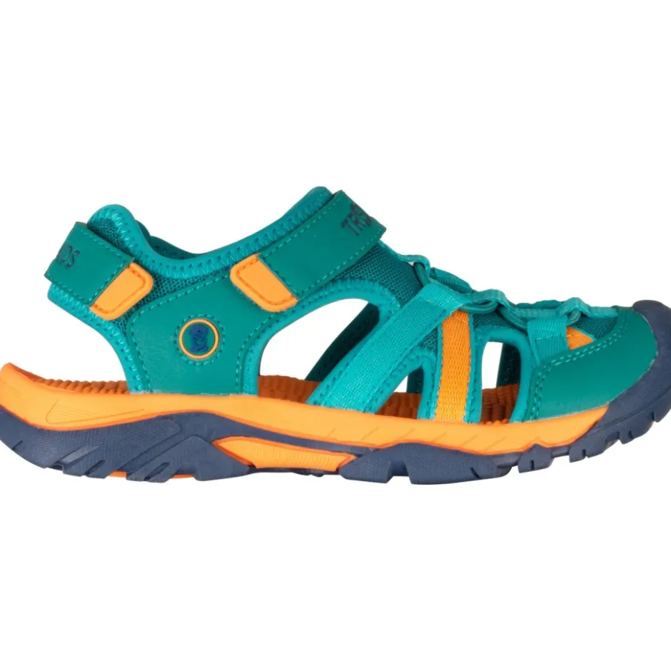 Schoenen < Trollkids Stavanger XT Sandalen Kinderen - Sea Green/Sahara Sunset/Madeira Blue