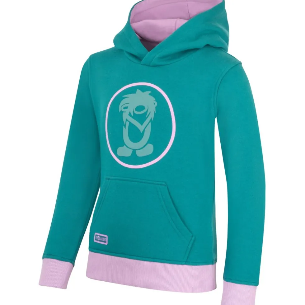 Trollkids Troll Hoodie Kinderen - Ocean Green/Light Violet/Dusty Teal