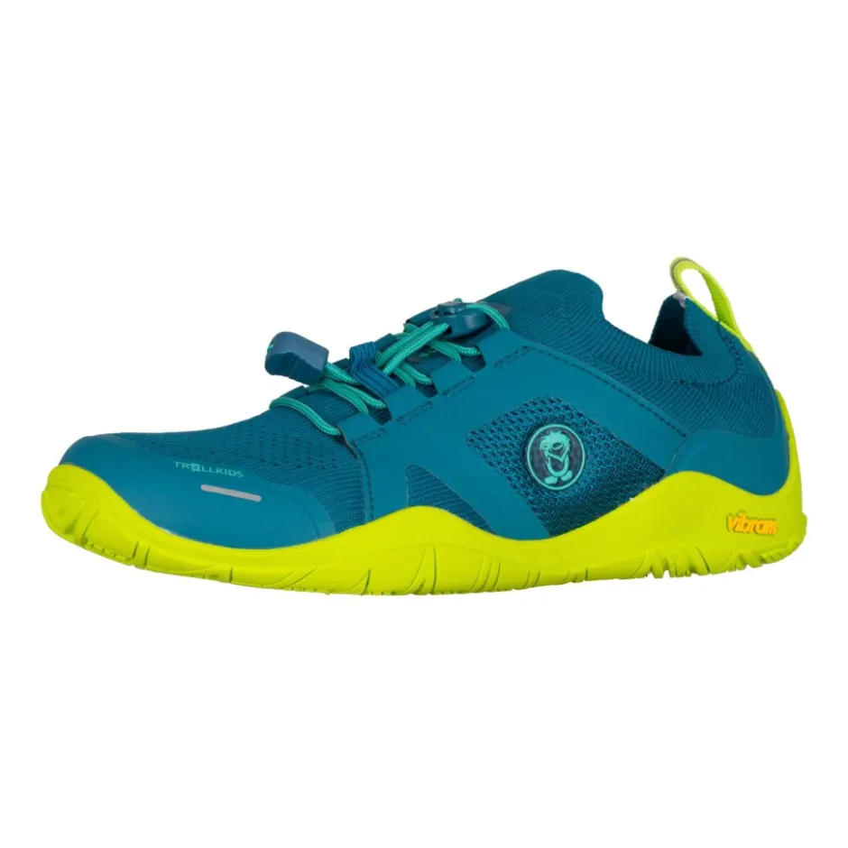 Barefoot Schoenen|Barefoot Schoenen < Trollkids Nordland Hiker Barefoot schoenen voor kinderen - Summernight Blue/Cool Lime
