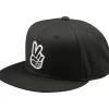 Troy Lee Designs Flat Bill Snapback Pet - Peace Black