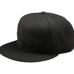 Troy Lee Designs Flat Bill Snapback Pet - Signature Black/Black