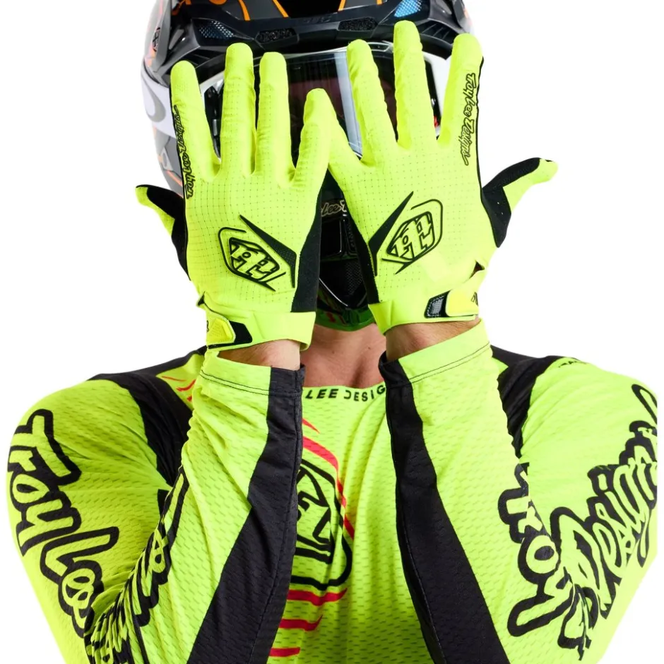 Mtb-Handschoenen < Troy Lee Designs Air Handchoenen - Mono Flo Yellow