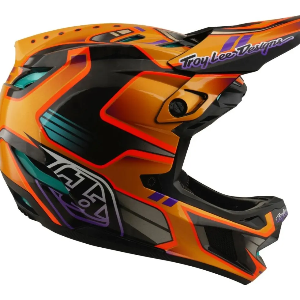 Troy Lee Designs D4 Carbon MIPS Helm - Crest Gold
