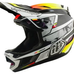 Troy Lee Designs D4 Carbon MIPS Helm - Lined Up Black