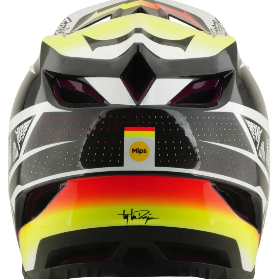 Troy Lee Designs D4 Carbon MIPS Helm - Lined Up Black