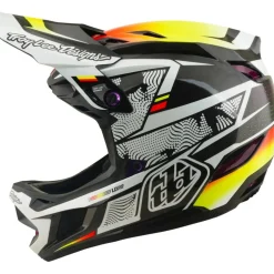 Troy Lee Designs D4 Carbon MIPS Helm - Lined Up Black